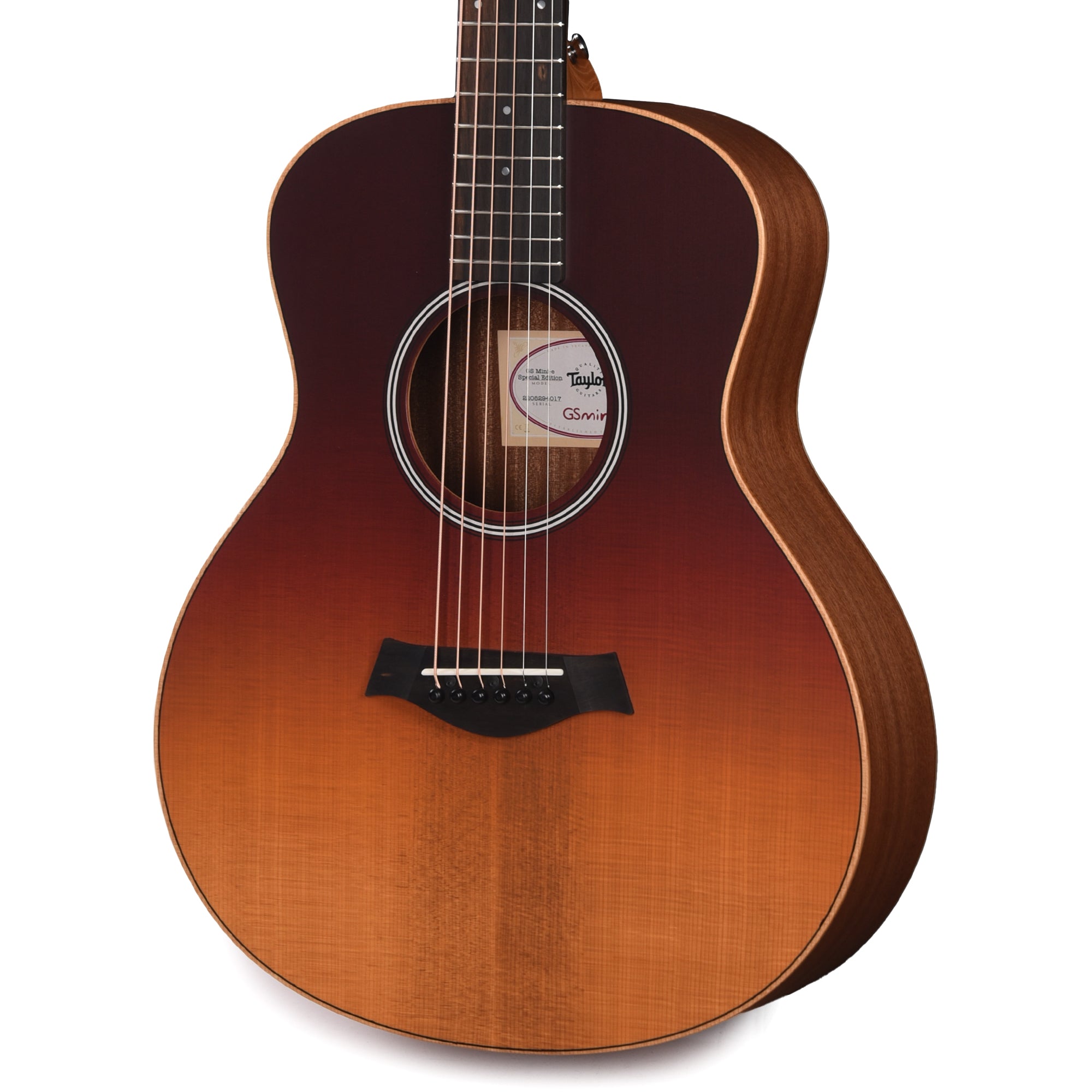 Taylor Special Edition GS Mini-e Torrefied Sitka/Sapele Sunset Fade Top ES-B