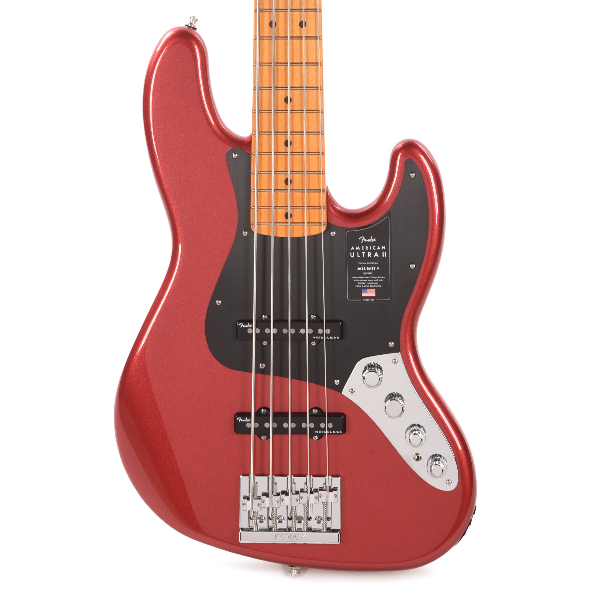 Fender American Ultra II Jazz Bass V Sinister Red