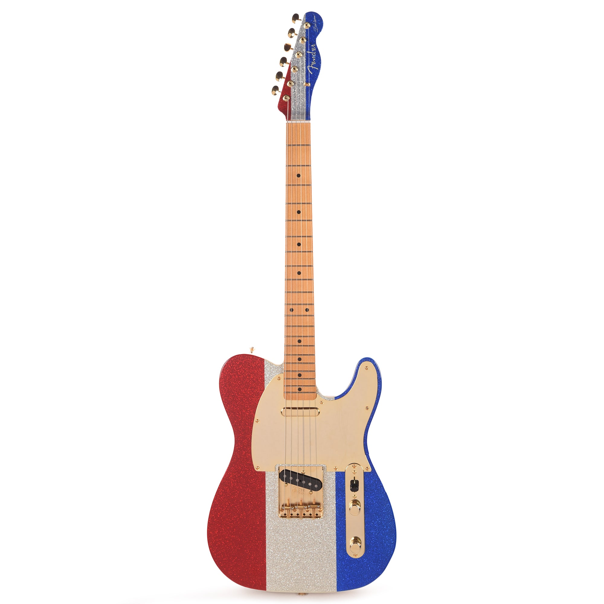 Fender Artist Limited Edition Buck Owens Telecaster Red, Silver and Blue Sparkle