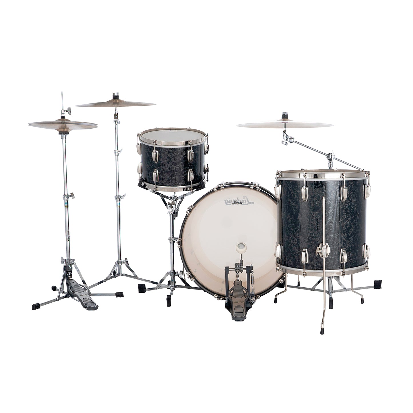 Ludwig Classic Maple 13/16/22 3pc. Drum Kit Limited Ebony Pearl w/ Nickel Hardware