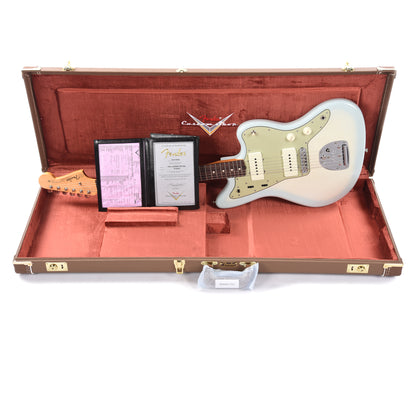 Fender Custom Shop 1962 Jazzmaster "Chicago Special" Deluxe Closet Classic Super Aged Olympic White w/Sonic Blue Burst