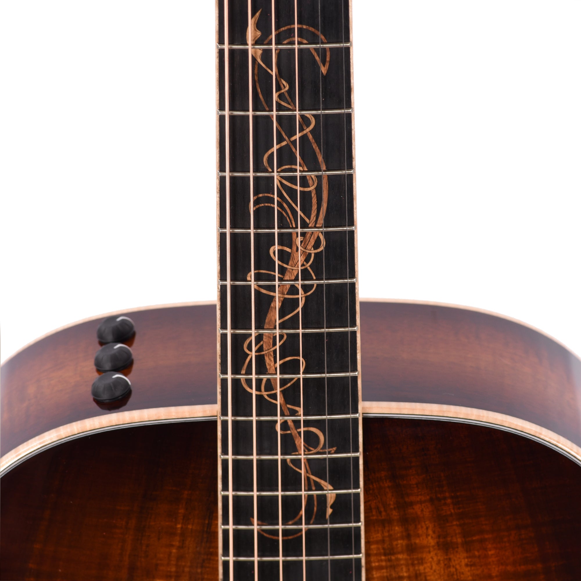 Taylor Custom Grand Concert AA Hawaiian Koa Shaded Edgeburst ES2 w/Figured Maple Binding