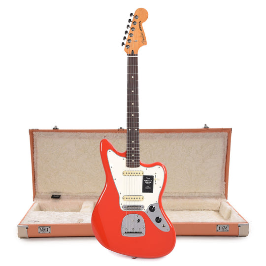 Fender Player II Jaguar RW Coral Red and Pacific Peach Hardshell Case Bundle