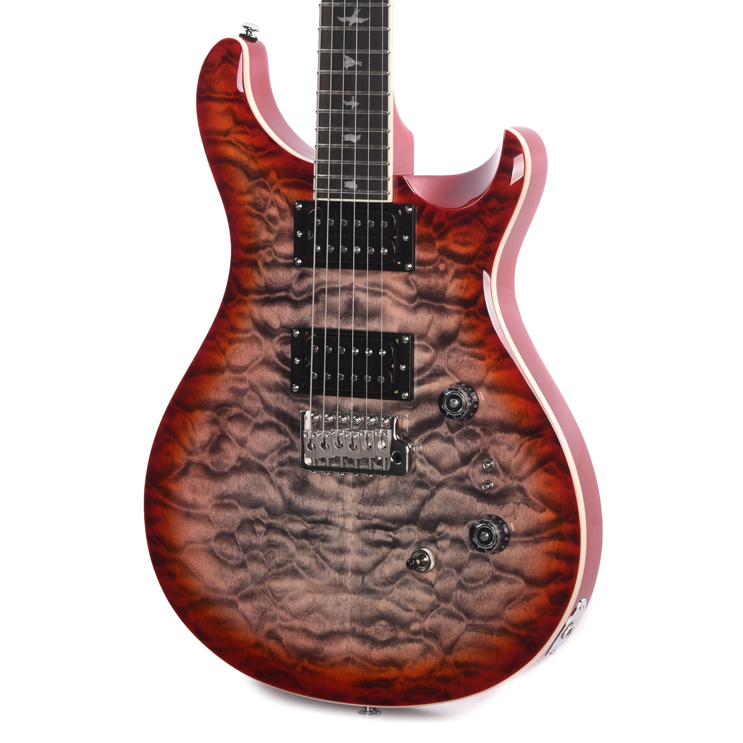 PRS SE Custom 24-08 Quilt Charcoal Cherry Burst