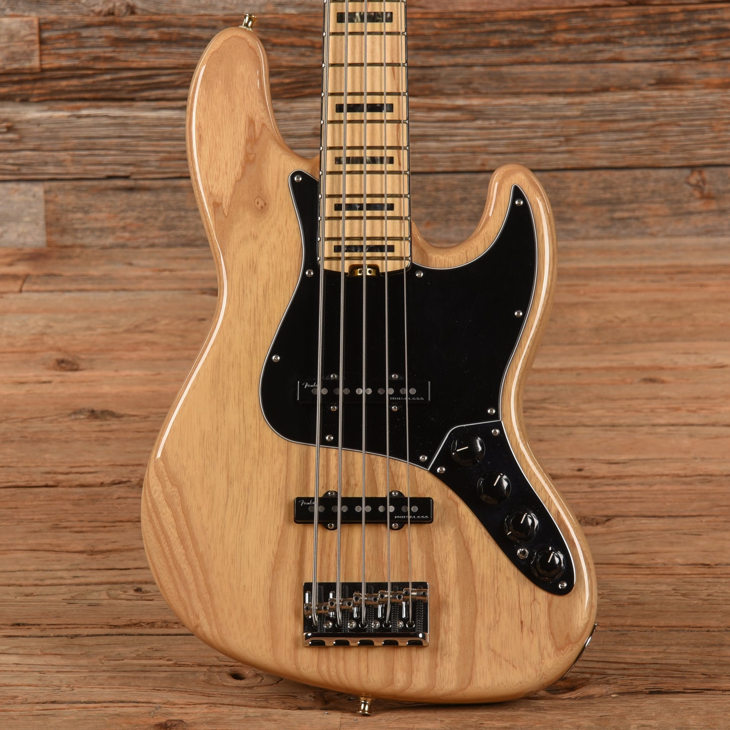 Fender American Elite Jazz Bass V Natural 2017