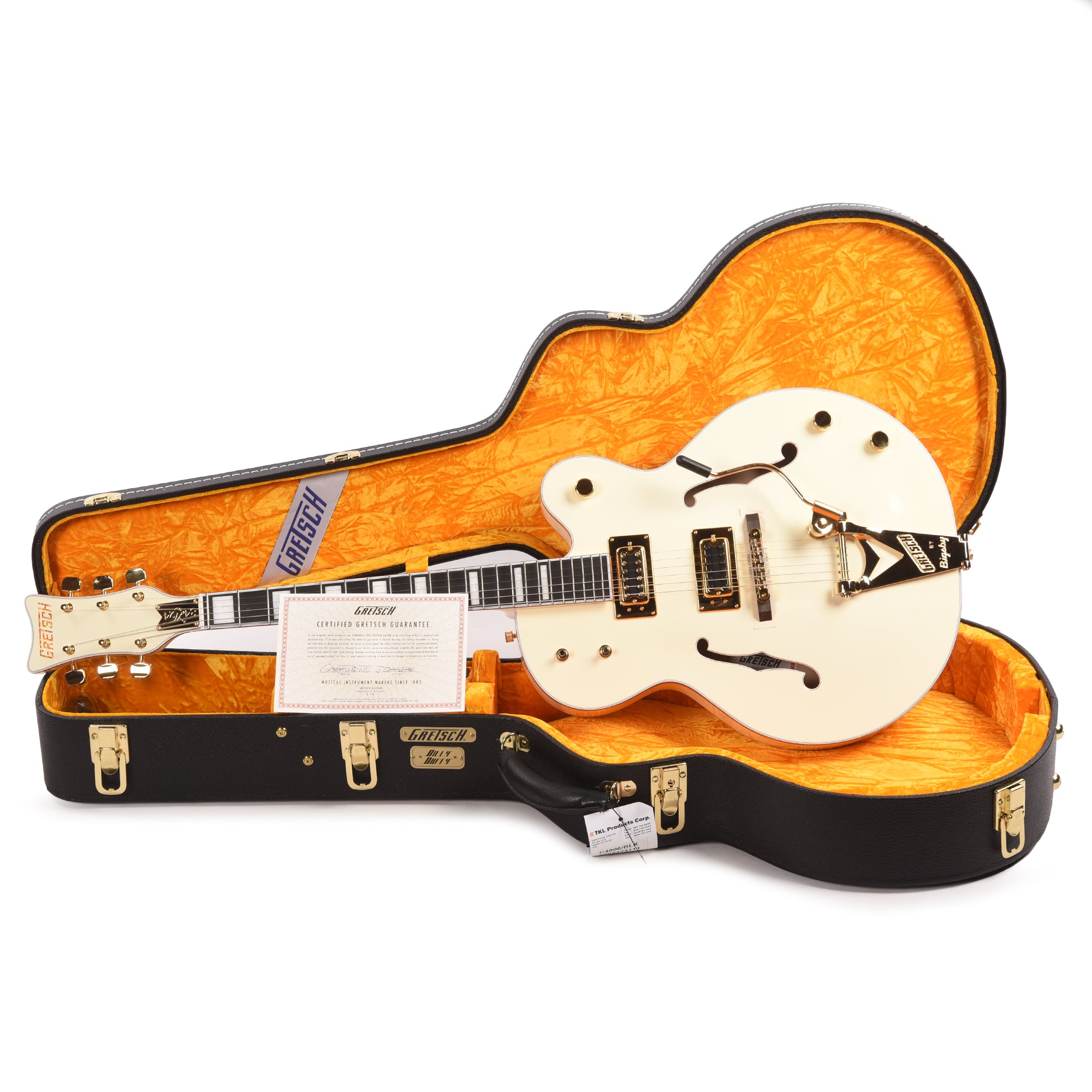 Gretsch G8424T Billy Duffy Signature Falcon LTD Hollow Body with Bigsby Vintage White Lacquer