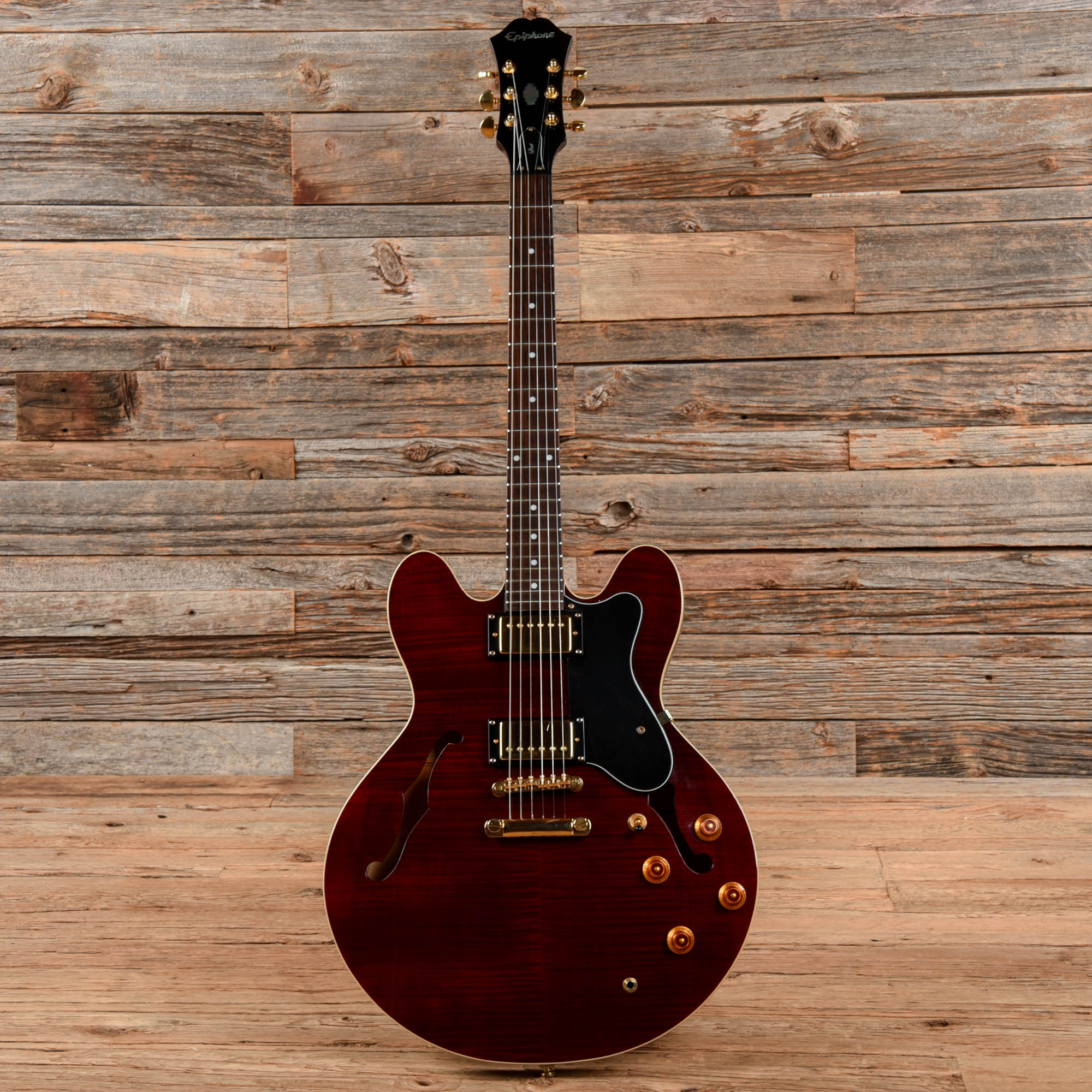 Epiphone Dot Deluxe Flame Wine Red 2005