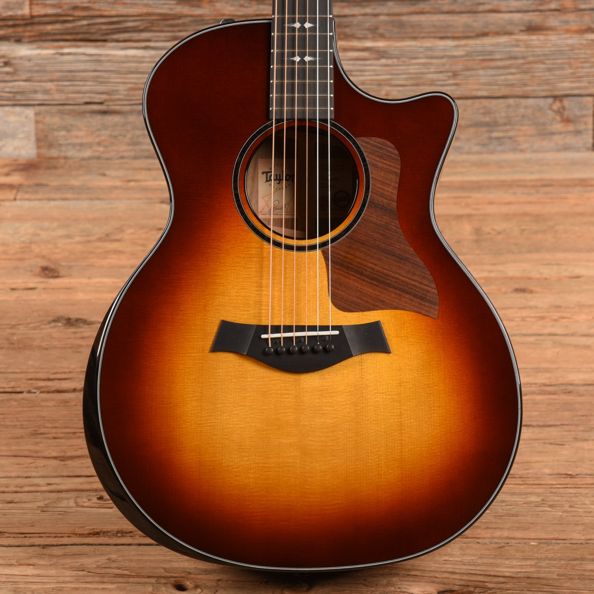 Taylor Custom Grand Auditorium Honduran Rosewood & Lutz Spruce w/Ebony Binding & Figured Mahogany Neck Tobacco Sunburst 2022