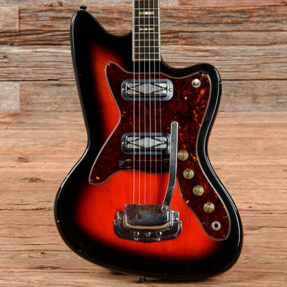 Silvertone 1478 Silhouette Red Burst 1960s