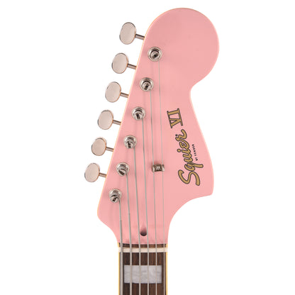 Squier Classic Vibe Bass VI Shell Pink w/Matching Headcap & 3-Ply Parchment Pickguard