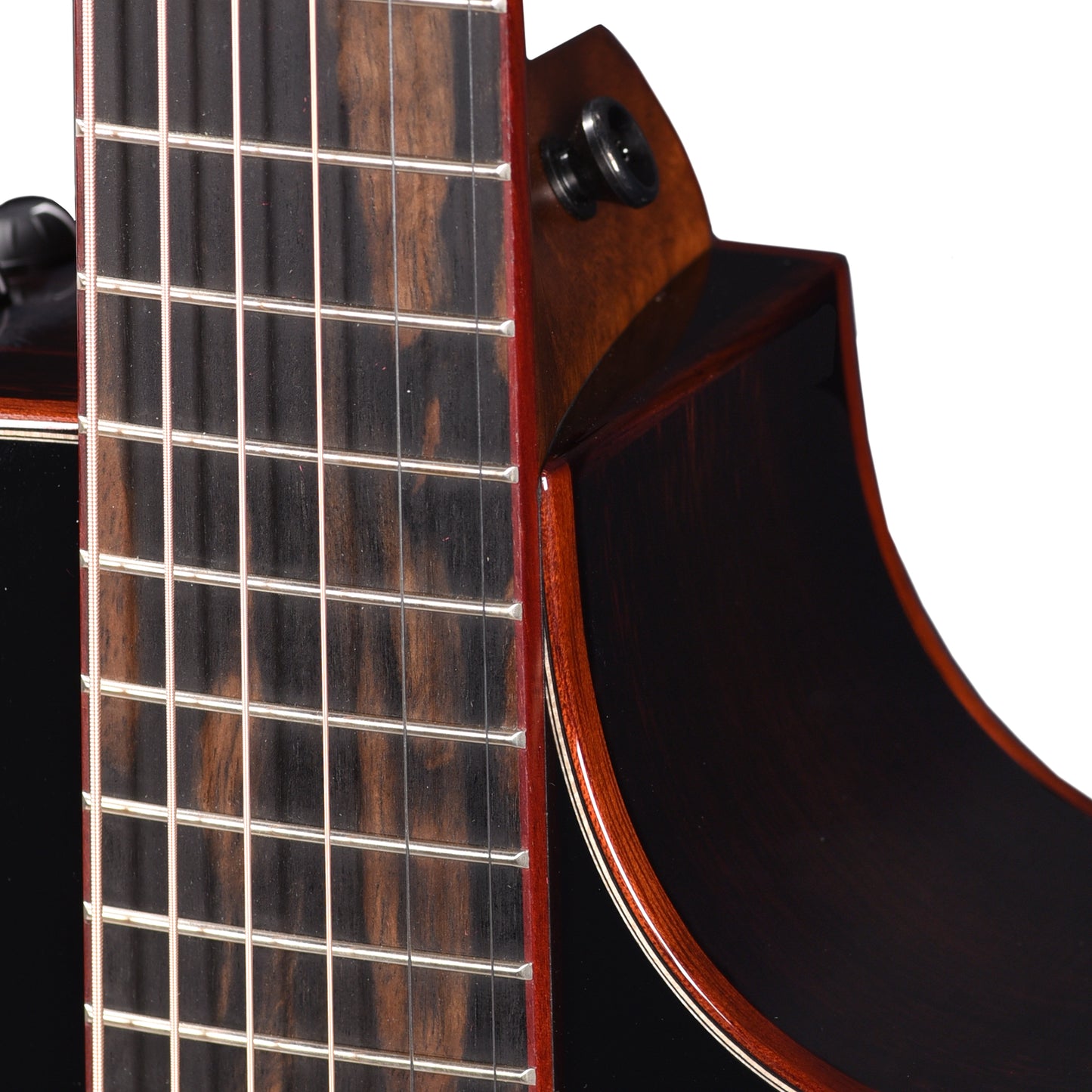 Taylor Custom Grand Auditorium Torrefied Sitka/Cocobolo Black Top ES2 w/Bloodwood Binding