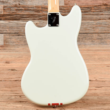 Fender MIJ Traditional 60s Mustang Olympic White/Red Competition Stripe 2023