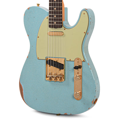 Fender Custom Shop 1961 Telecaster "Chicago Special" Relic Aged Daphne Blue Sparkle w/Gold Hardware