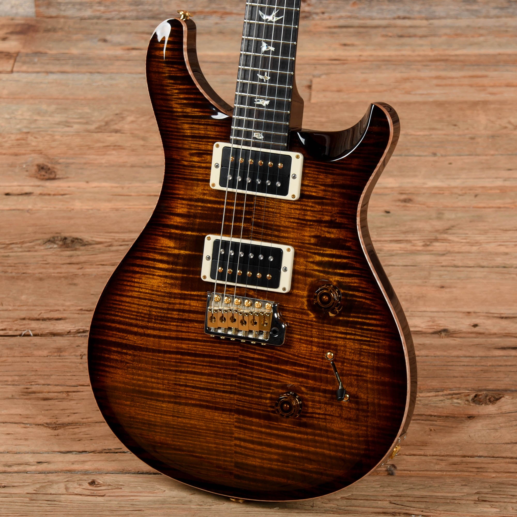 PRS Custom 24 10-Top Black Gold Burst 2020