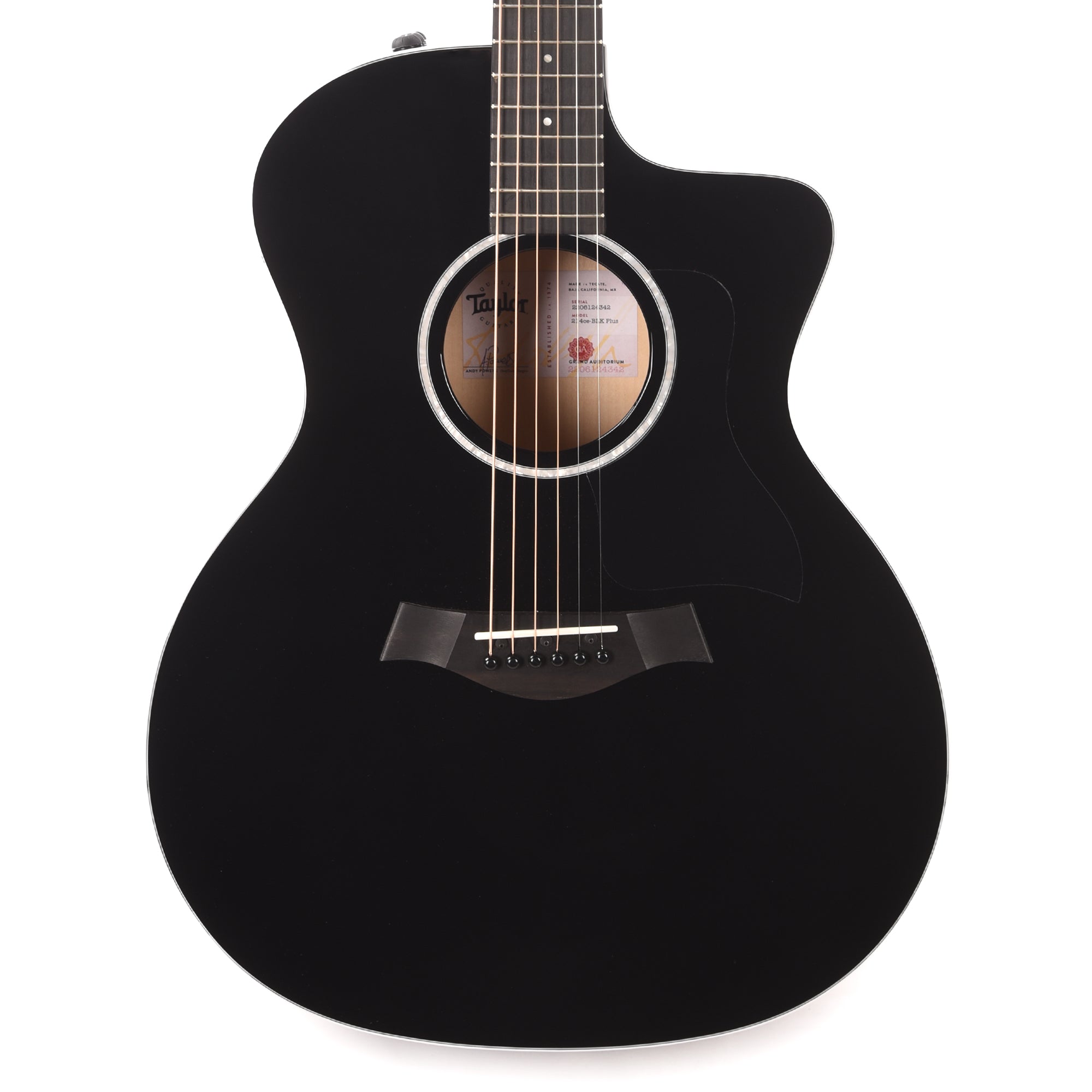 Taylor 214ce-BLK Plus Grand Auditorium Spruce/Big Leaf Maple Black