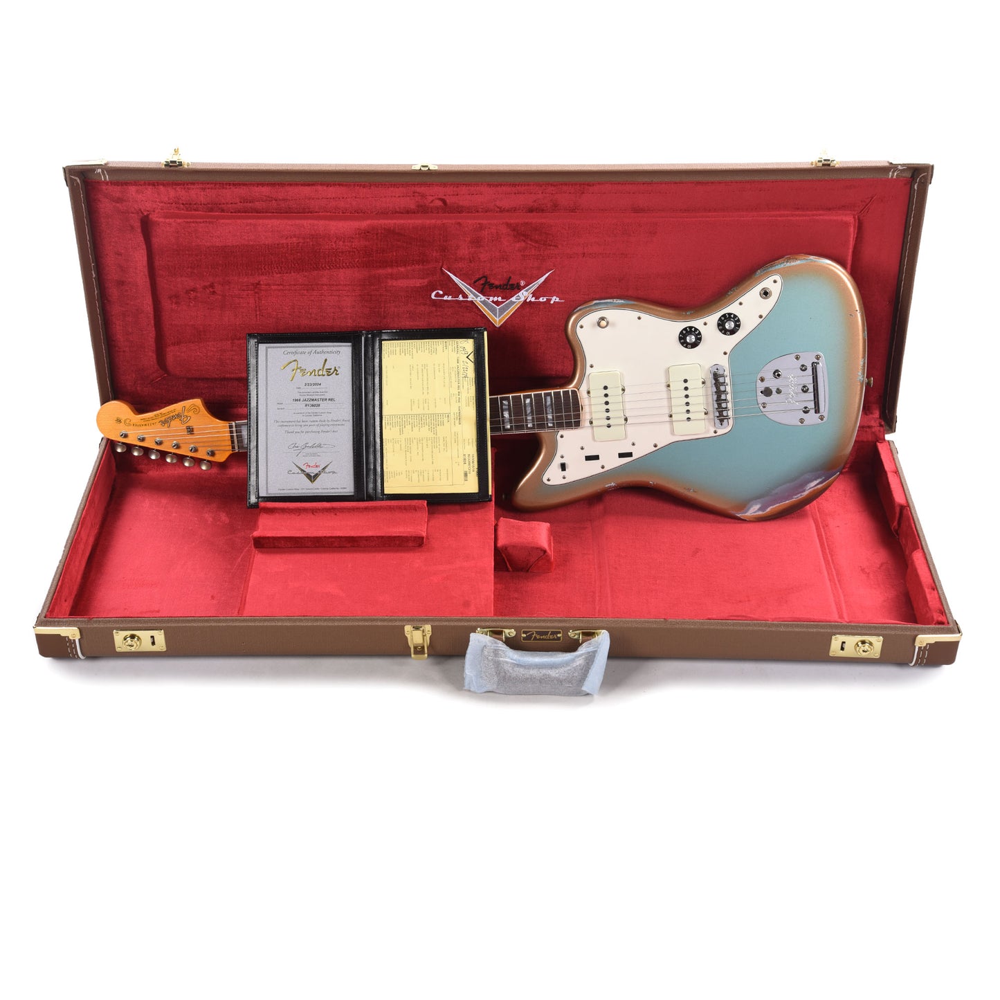 Fender Custom Shop 1966 Jazzmaster "Chicago Special" Relic Super Aged Firemist Silver w/Firemist Gold Burst