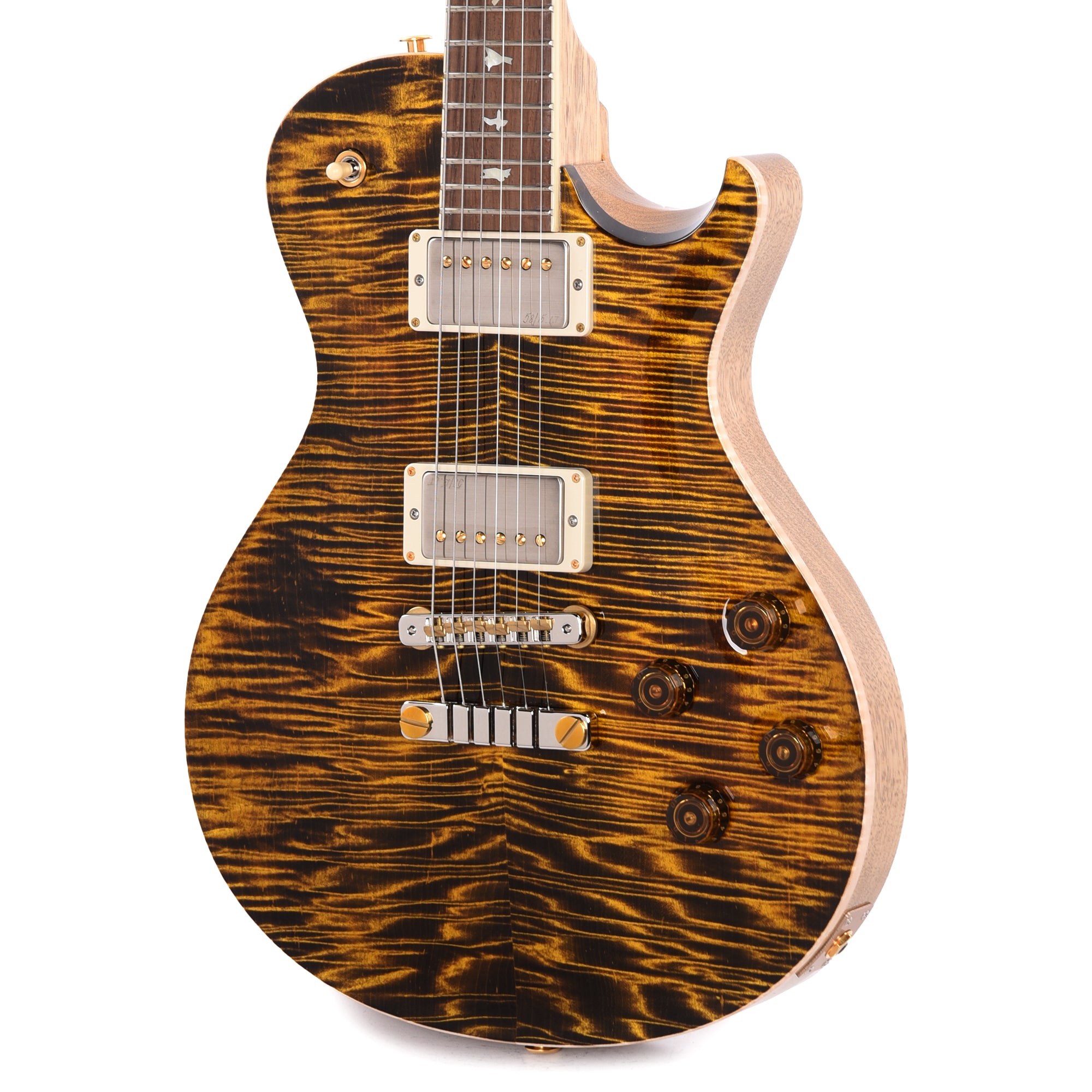 PRS Wood Library McCarty 594 Singlecut 10-Top Flame Yellow Tiger w/Korina Body/Neck & Brazilian Rosewood Fingerboard