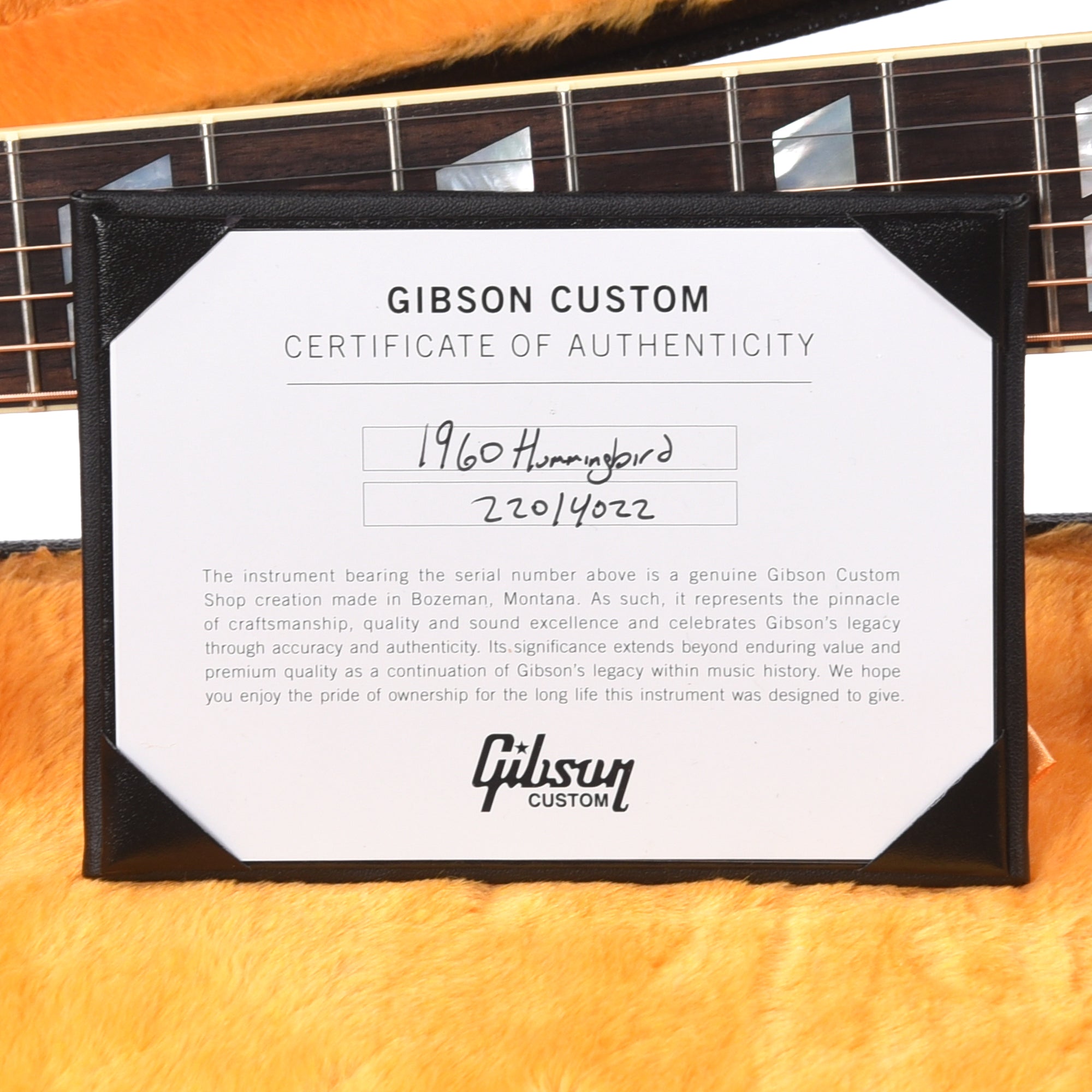 Gibson Custom Shop Historic Reissue 1960 Hummingbird Fixed Bridge Heritage Cherry Sunburst