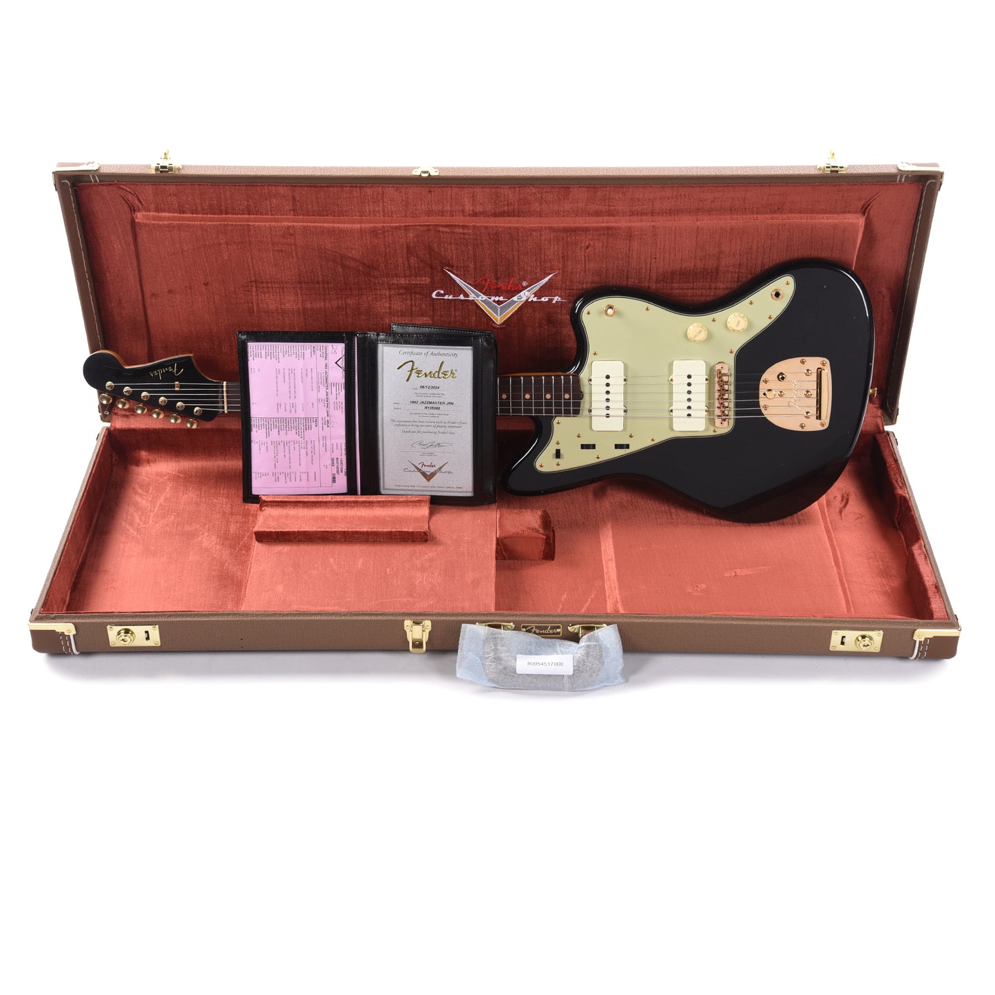 Fender Custom Shop 1962 Jazzmaster "Chicago Special" Journeyman Relic Aged Black w/Painted Headcap & Gold Hardware