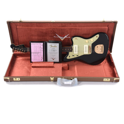 Fender Custom Shop 1962 Jazzmaster "Chicago Special" Journeyman Relic Aged Black w/Painted Headcap & Gold Hardware