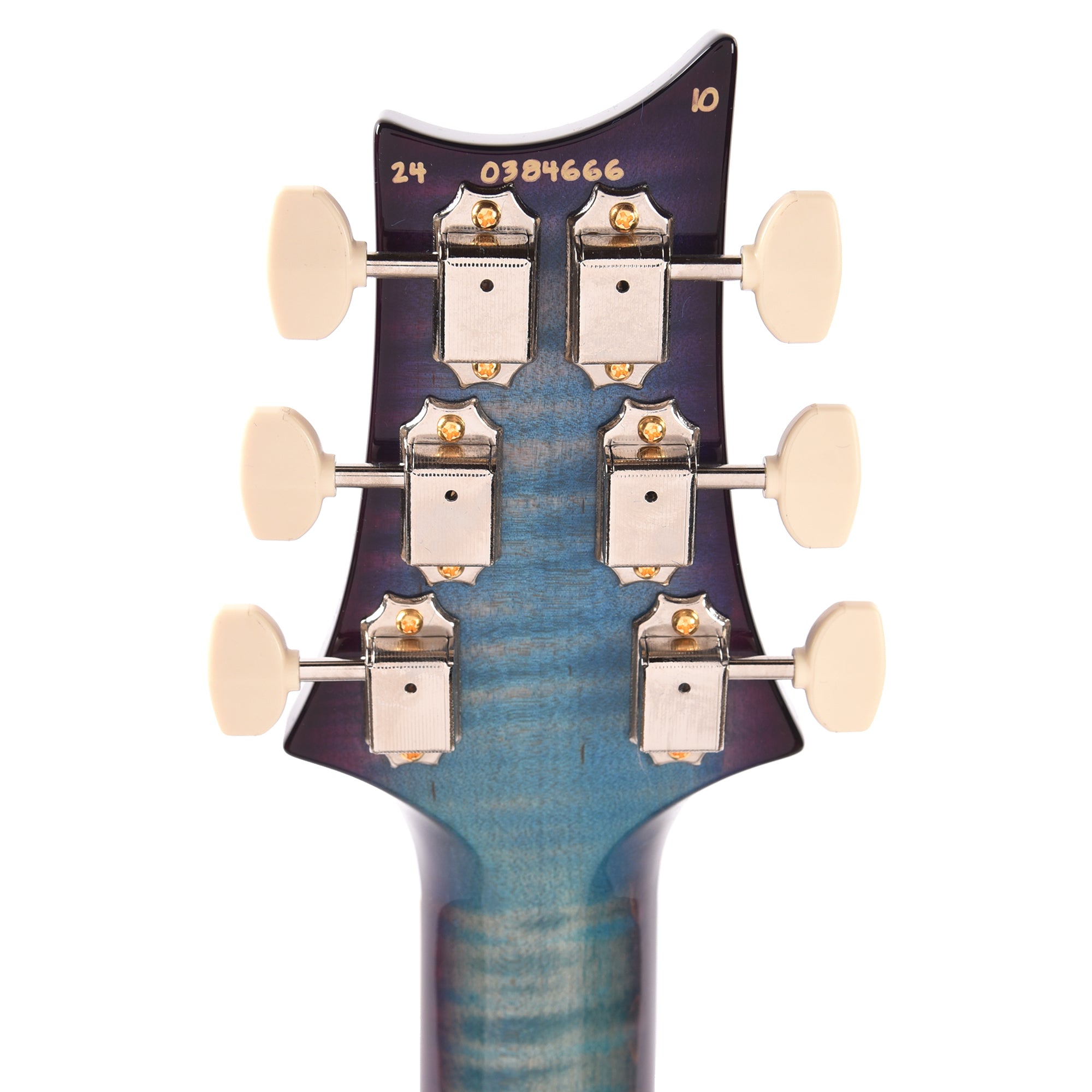 PRS Wood Library McCarty 594 10-Top Quilt Aquableux Purple Burst w/Figured Stained Maple Neck & Cocobolo Fingerboard