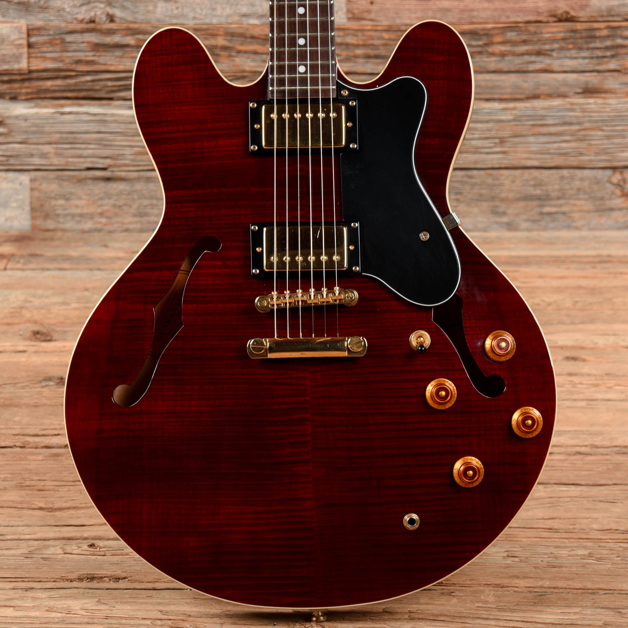 Epiphone Dot Deluxe Flame Wine Red 2005