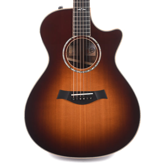 Taylor Custom Grand Concert Western Red Cedar/AA Walnut Tobacco Sunburst Top ES2 w/Figured Maple Binding