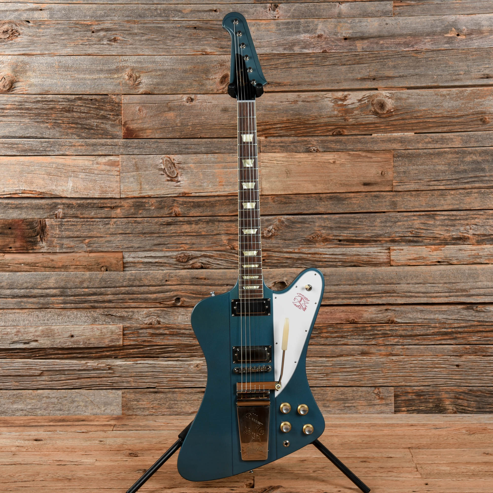 Gibson Custom Shop Murphy Lab 1963 Firebird V Pelham Blue Ultra Light Aged NH w/Maestro Vibrola Pelham Blue 2022