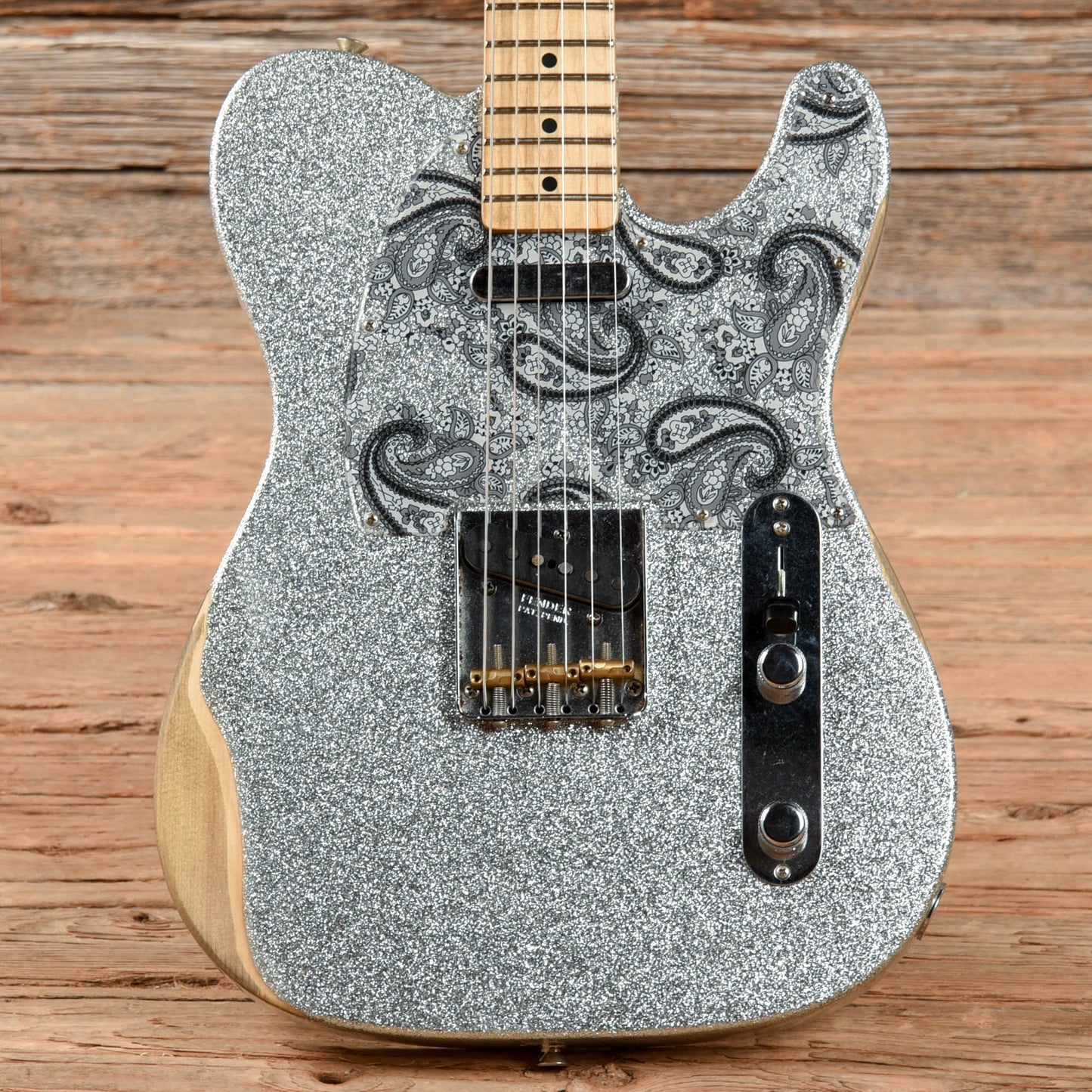 Fender Brad Paisley Road Worn Telecaster Silver Sparkle 2023