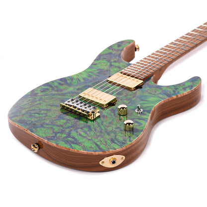 Suhr Custom Modern Trans Algae w/CME-Selected Burl Maple Top