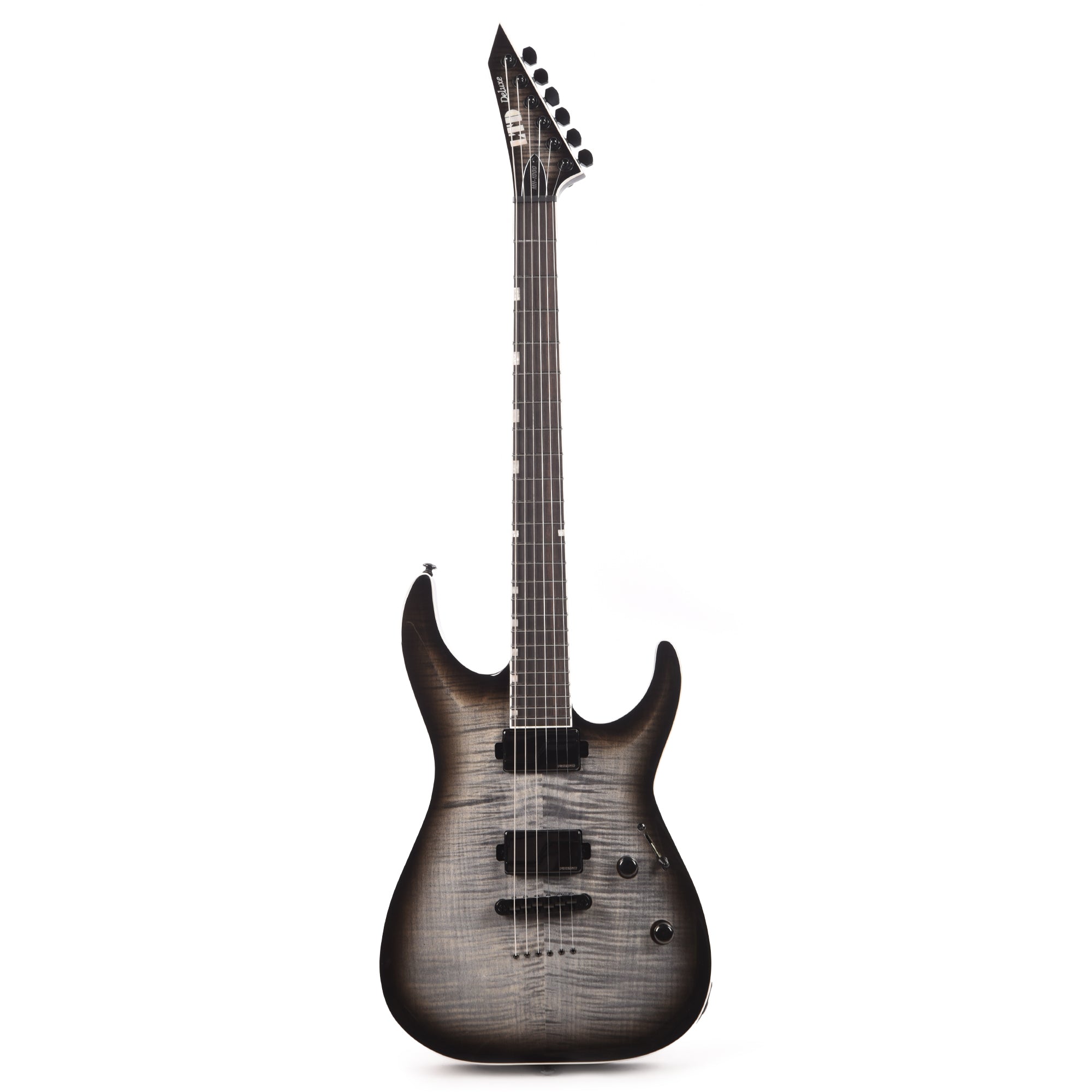 ESP LTD MH-1000NT Charcoal Burst w/ Flamed Maple Top