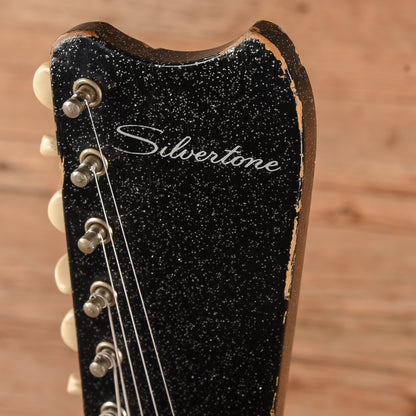 Silvertone 1448 w/ Amp in Case Black 1960s