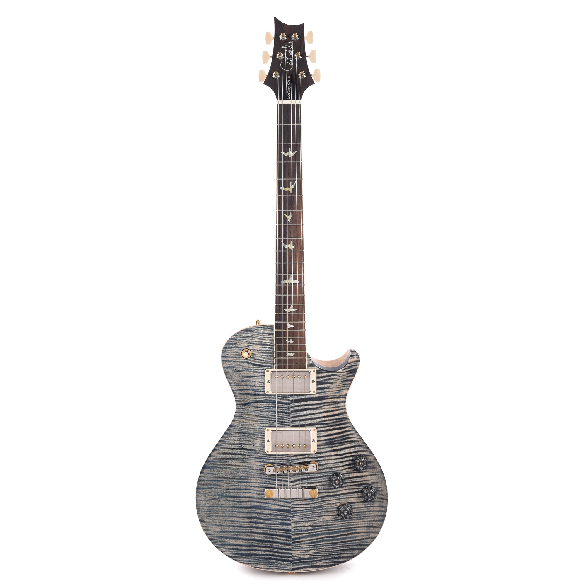 PRS Wood Library McCarty 594 Singlecut 10-Top Flame Faded Whale Blue w/Korina Body/Neck & Brazilian Rosewood Fingerboard