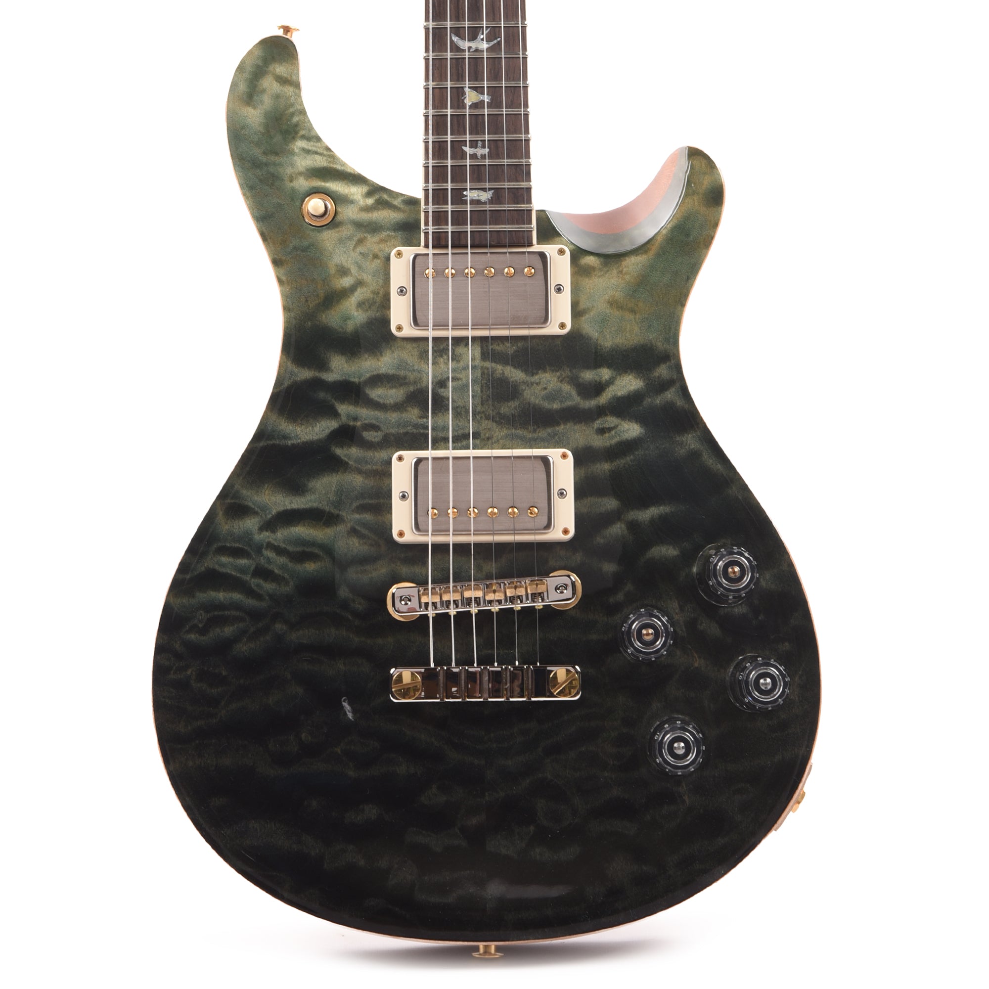 PRS Wood Library McCarty 594 10-Top Quilt Trampas Green Fade w/Figured Stained Maple Neck & Cocobolo Fingerboard