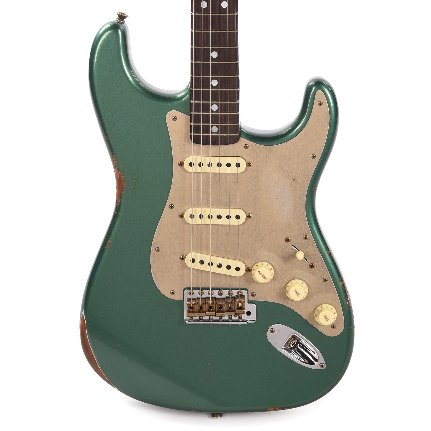 Fender Custom Shop LTD Roasted Big Head Stratocaster Relic Faded Aged Sherwood Metallic