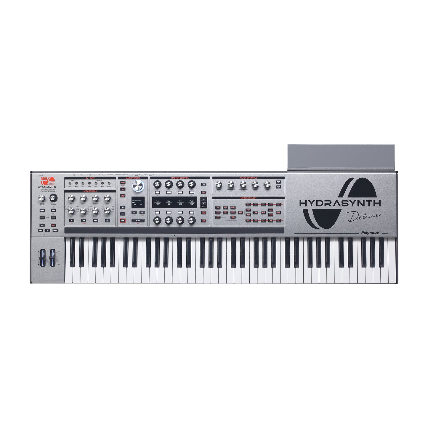 ASM Hydrasynth Deluxe 73-Key Digital Polyphonic Synthesizer 5th Anniversary Silver Edition