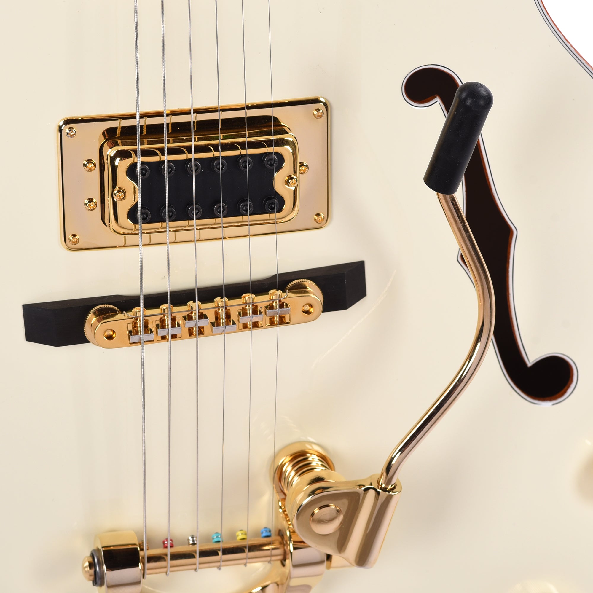 Gretsch G8424T Billy Duffy Signature Falcon LTD Hollow Body with Bigsby Vintage White Lacquer