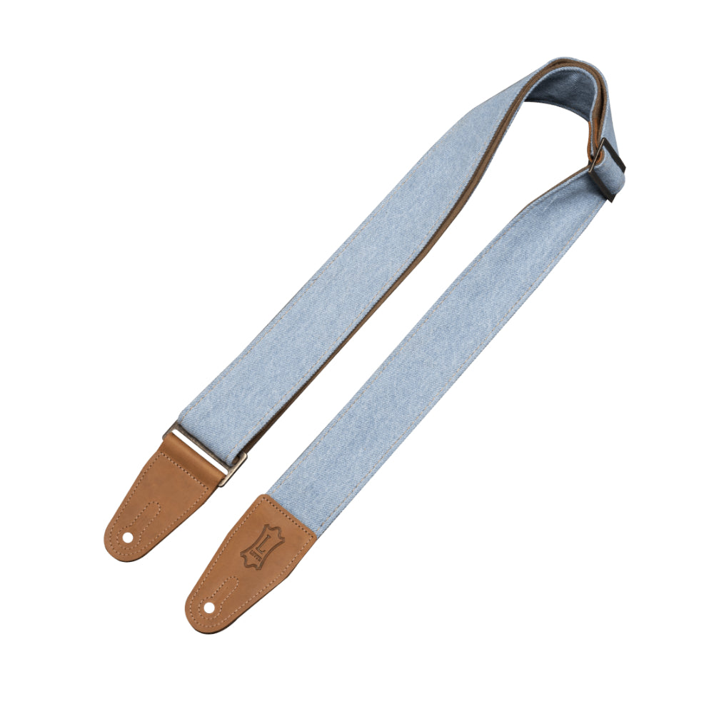 Levy's Denim Series 2" Wide Denim Guitar Strap Light Blue Wash