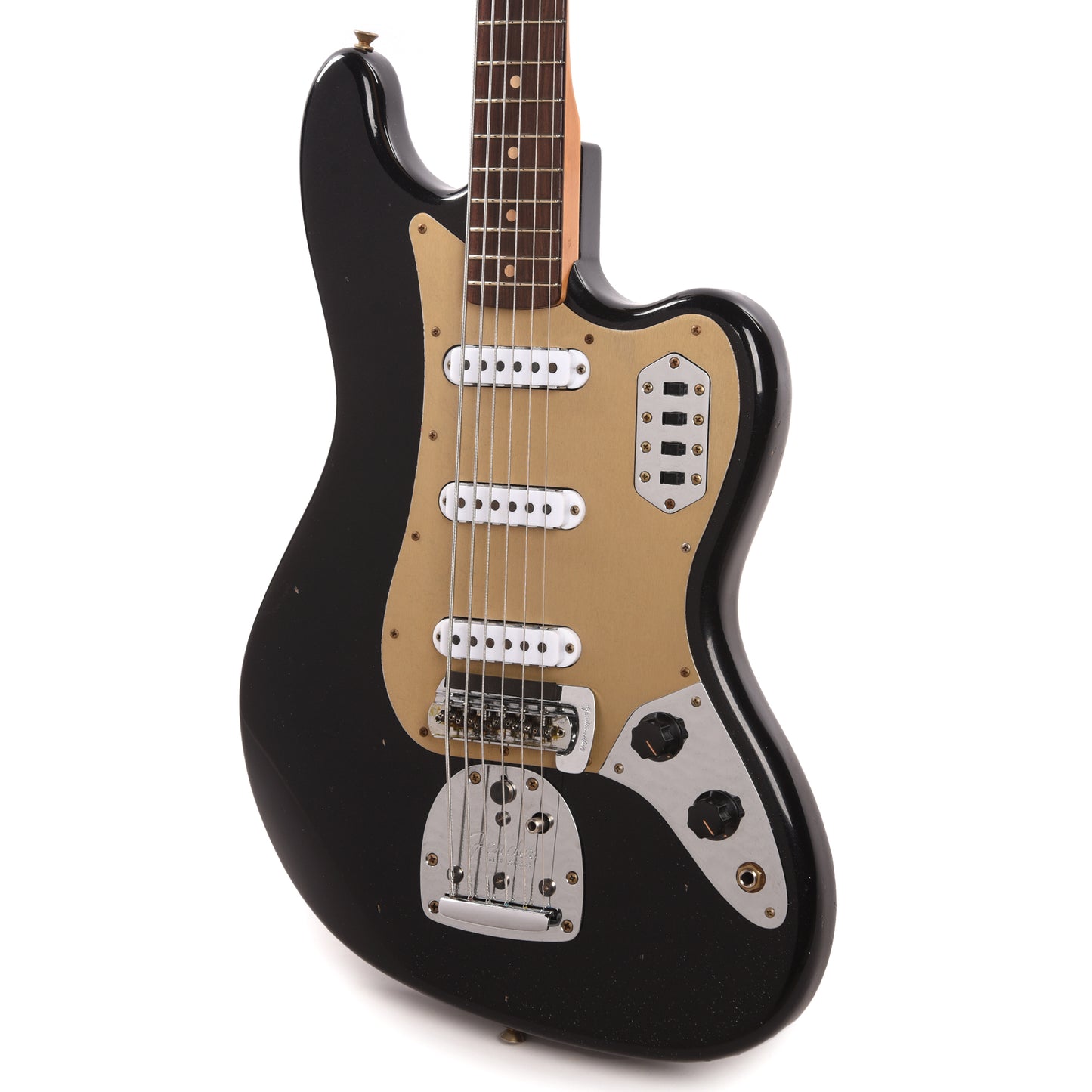 Fender Custom Shop 1962 Bass VI Journeyman Super Aged Space Dust Black w/Anodized Gold Pickguard