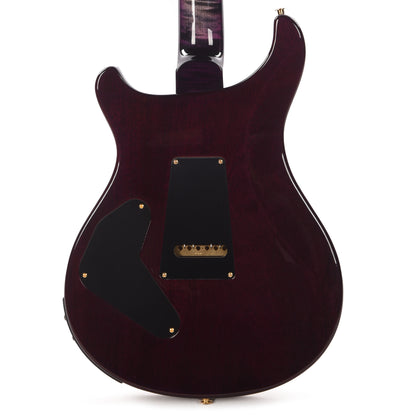 PRS Wood Library Custom 24 Piezo 10-Top Flame Charcoal Purple Burst w/Figured Stained Neck & Ebony Fingerboard