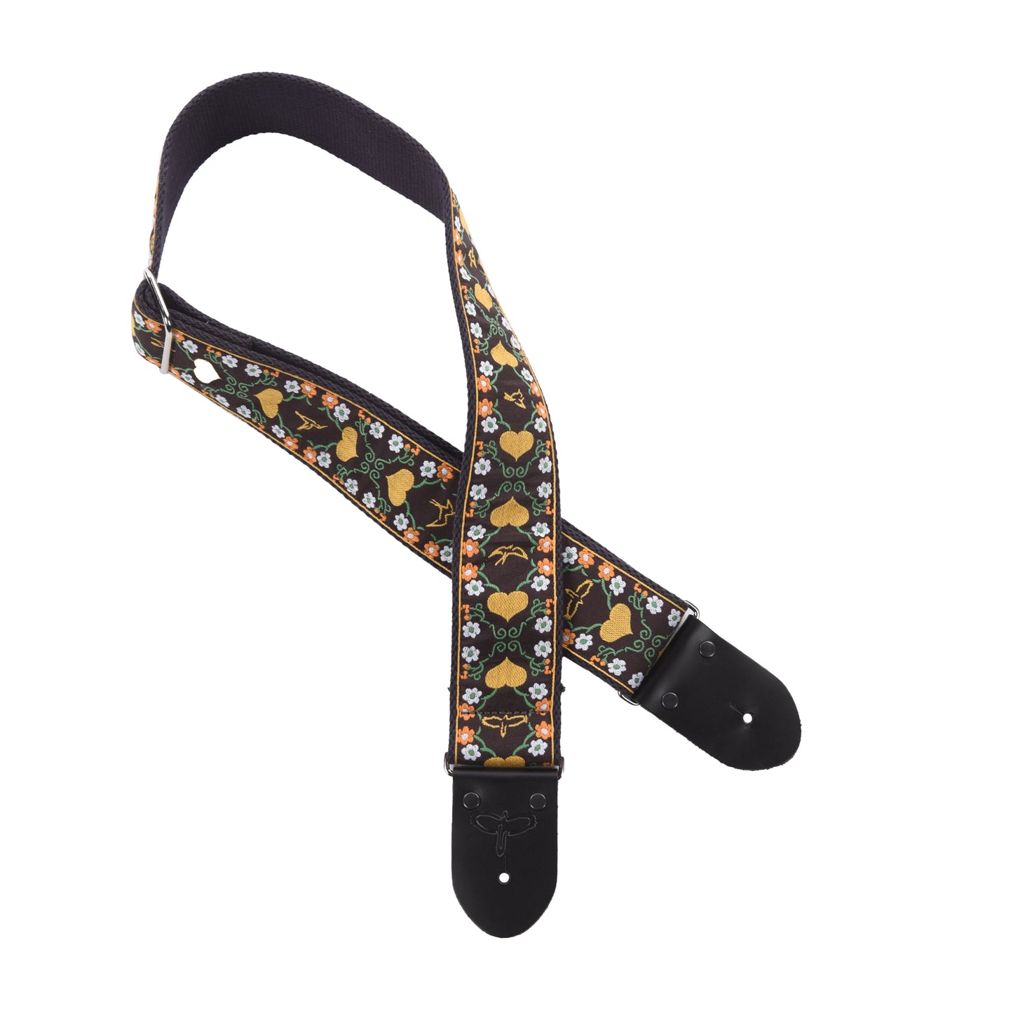 PRS 2.5" Retro Guitar Strap Floral Yellow