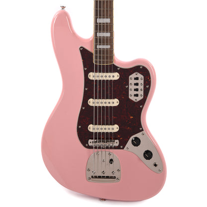 Squier Classic Vibe Bass VI Shell Pink w/Matching Headcap & 3-Ply Parchment Pickguard