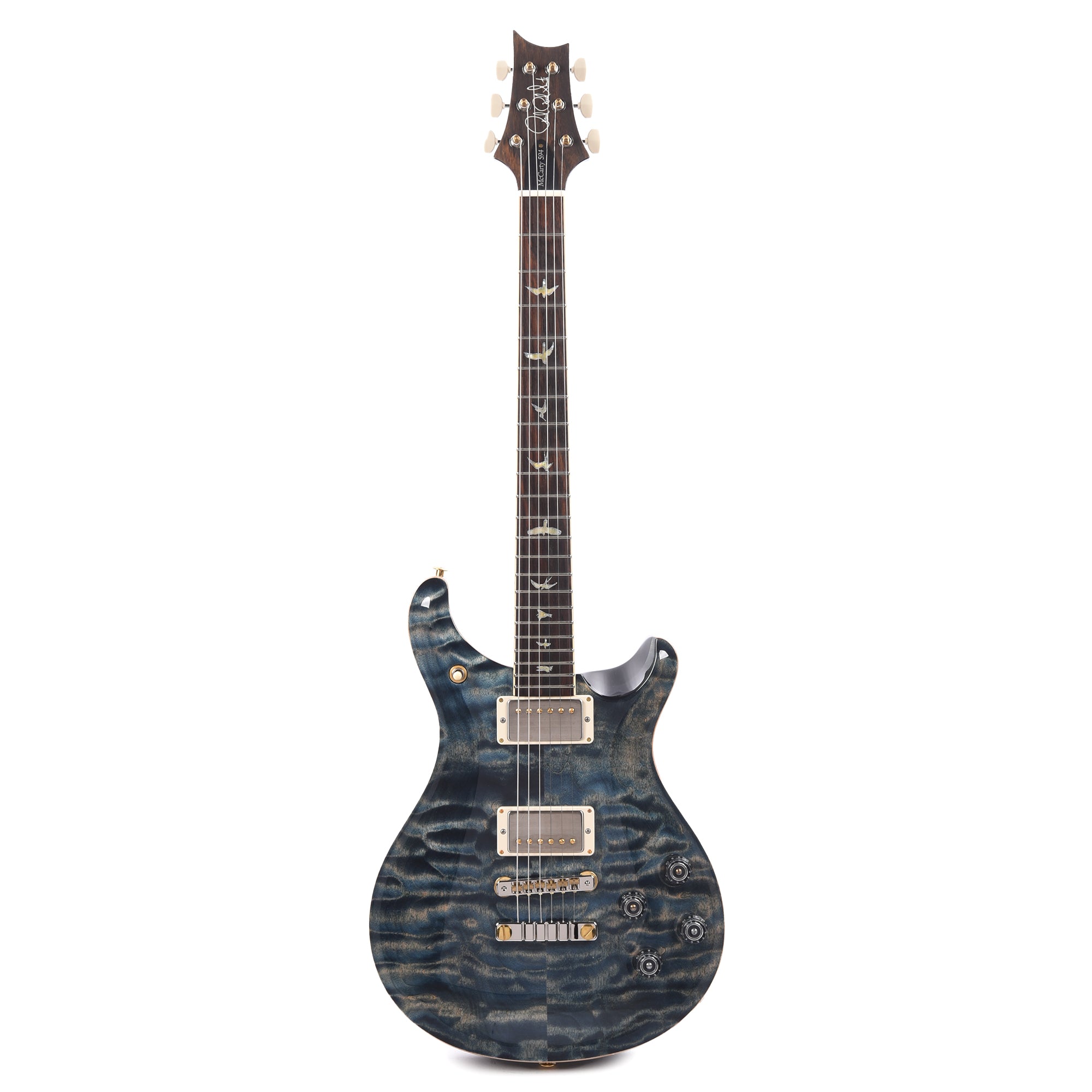 PRS Wood Library McCarty 594 10-Top Quilt Faded Whale Blue w/Figured Stained Maple Neck & Cocobolo Fingerboard