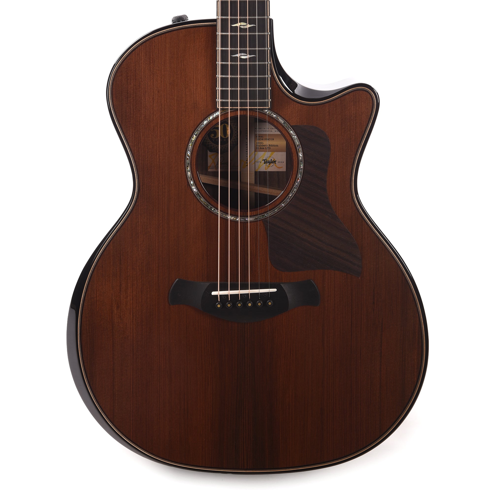 Taylor Limited 50th Anniversary Builder's Edition 814ce Grand Auditorium Sinker Redwood/Rosewood Natural Top