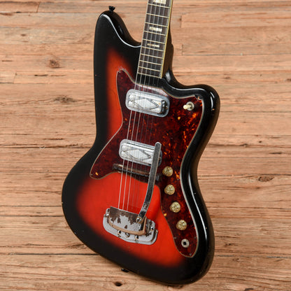 Silvertone 1478 Silhouette Red Burst 1960s