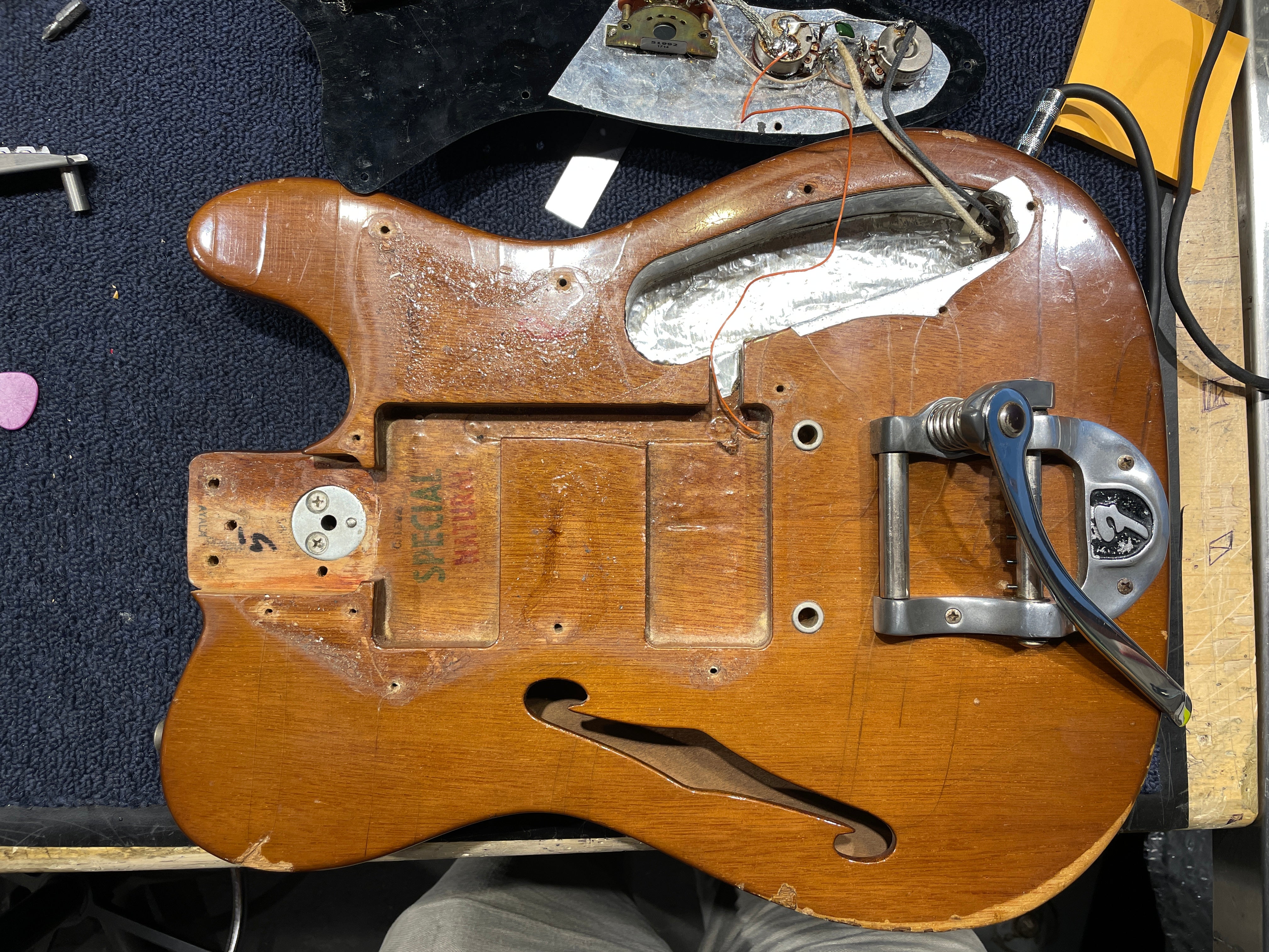 Fender Telecaster Thinline Mahogany w/ Bigsby Natural 1972