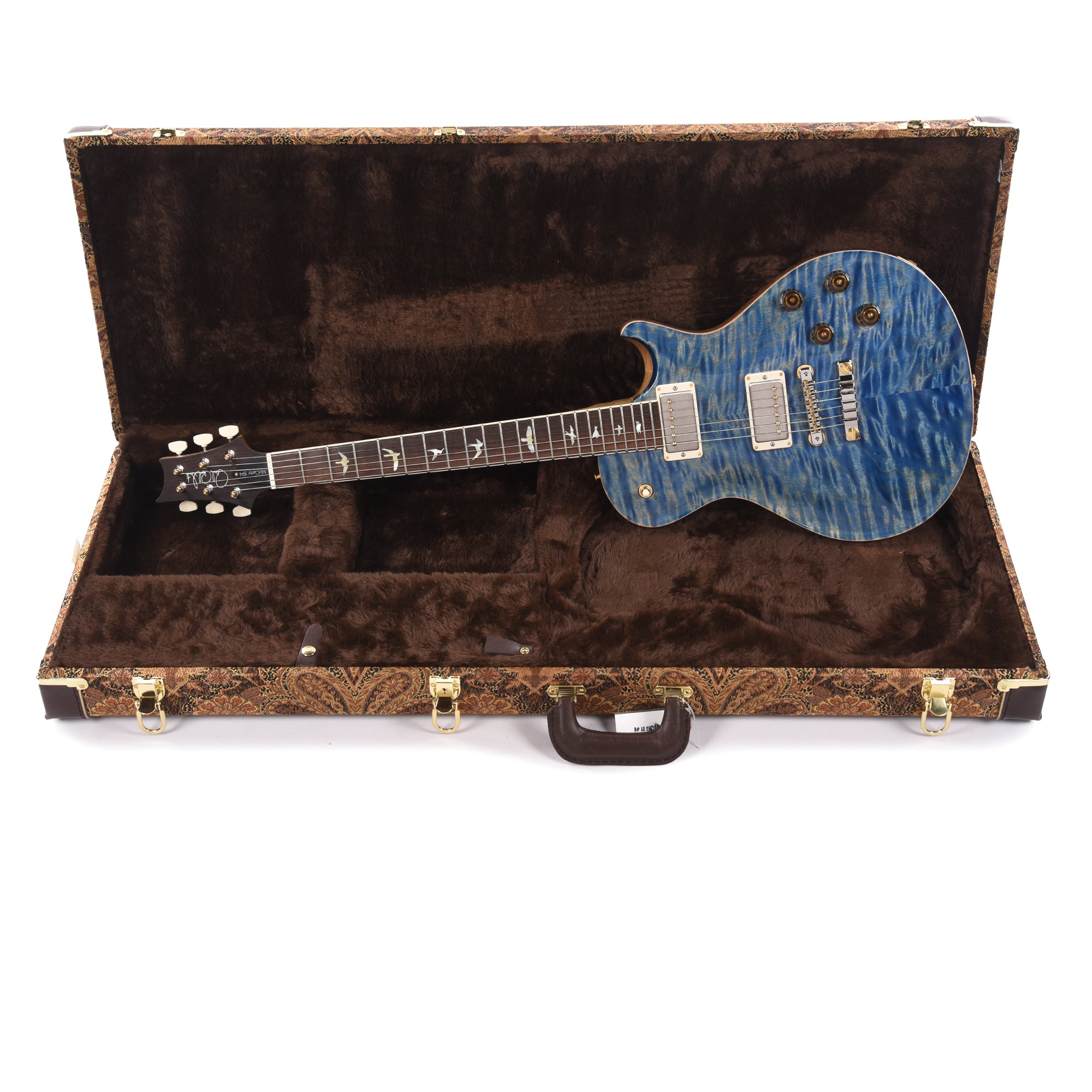 PRS Wood Library McCarty 594 Singlecut 10-Top Quilt Faded Blue Jean w/Korina Body/Neck & Brazilian Rosewood Fingerboard