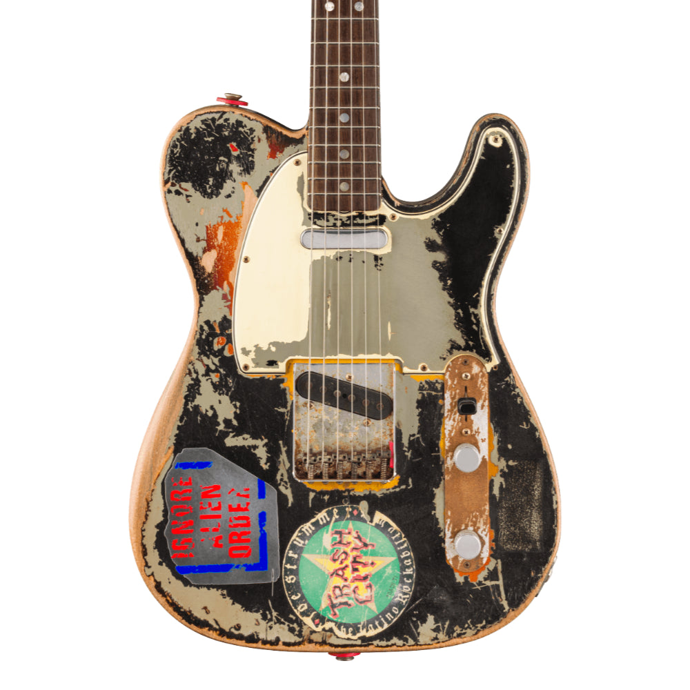 Fender Custom Shop Limited Edition Joe Strummer Telecaster Super Heavy Relic Aged Black over 3-Color Sunburst Master Built by Paul Waller