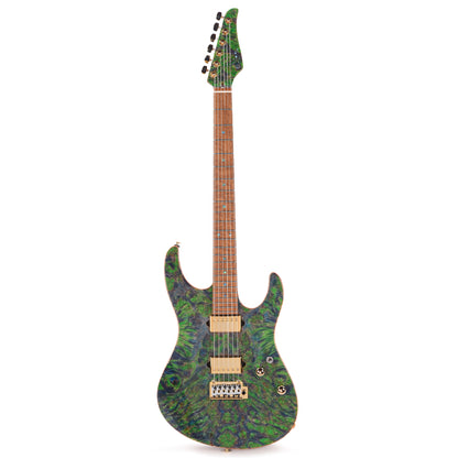 Suhr Custom Modern Trans Algae w/CME-Selected Burl Maple Top