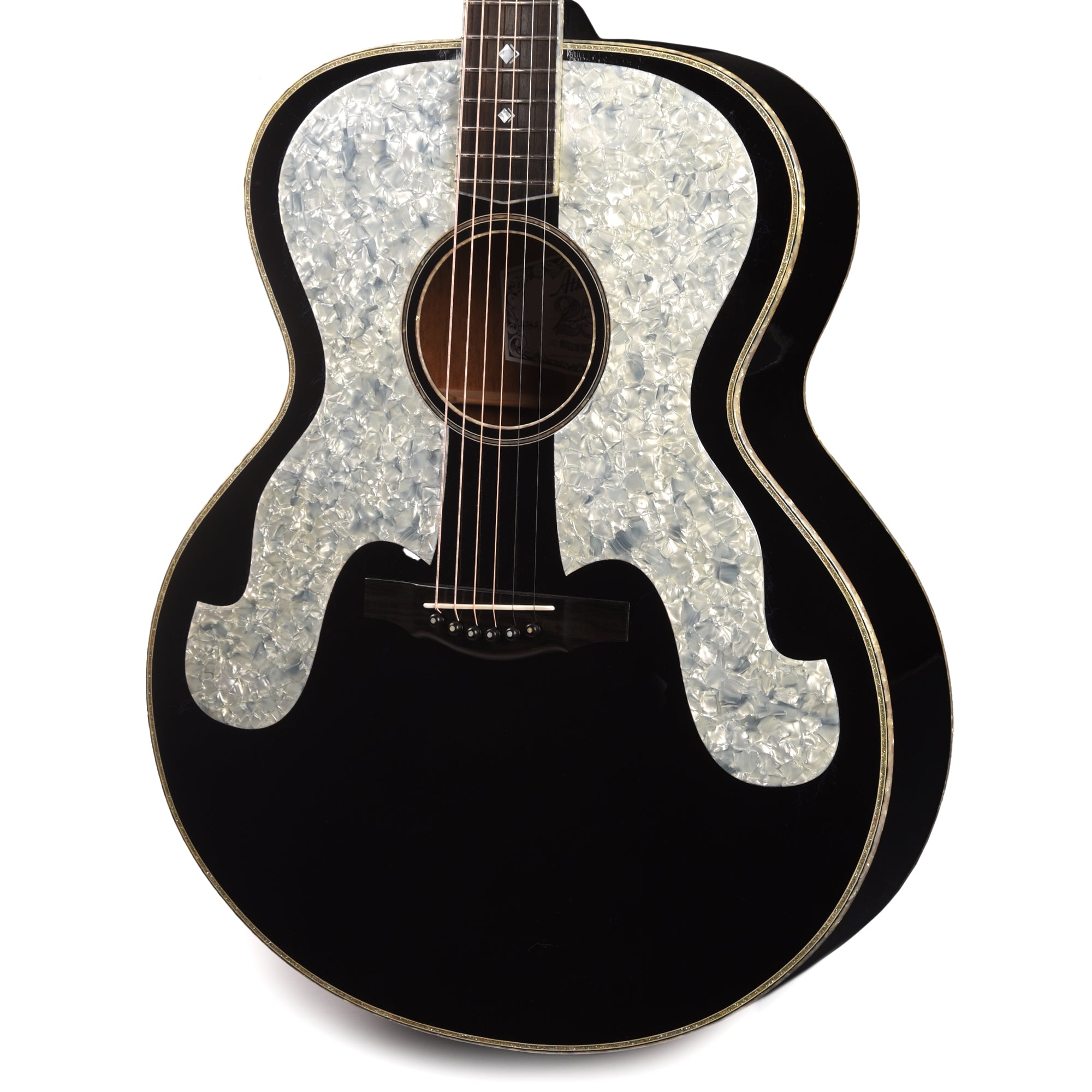 Atkin AJ Black Pearl Baked Sitka/AAA Flamed Maple Aged Black w/Glitter Purfling